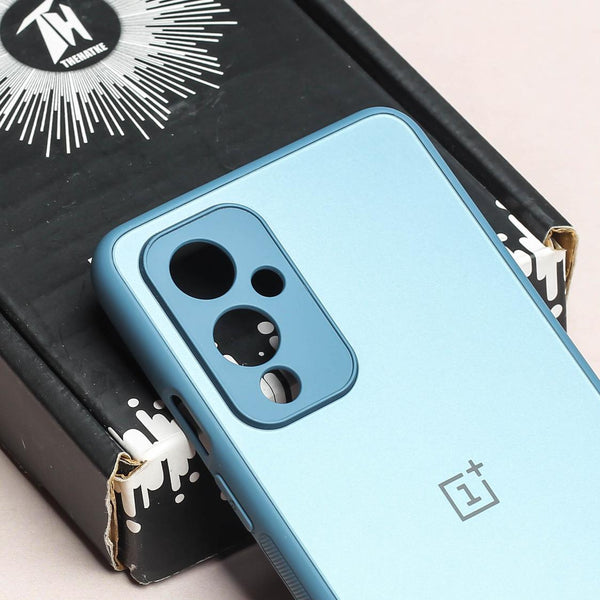 Blue Matte Fiber Silicone case for Oneplus 9