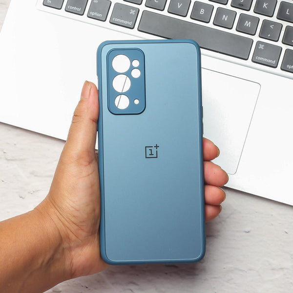 Blue Matte Fiber Silicone case for Oneplus 9 Pro