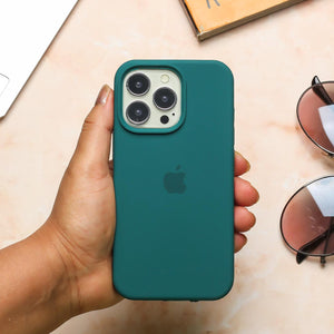 Green Original Silicone case for Apple iphone 12 pro