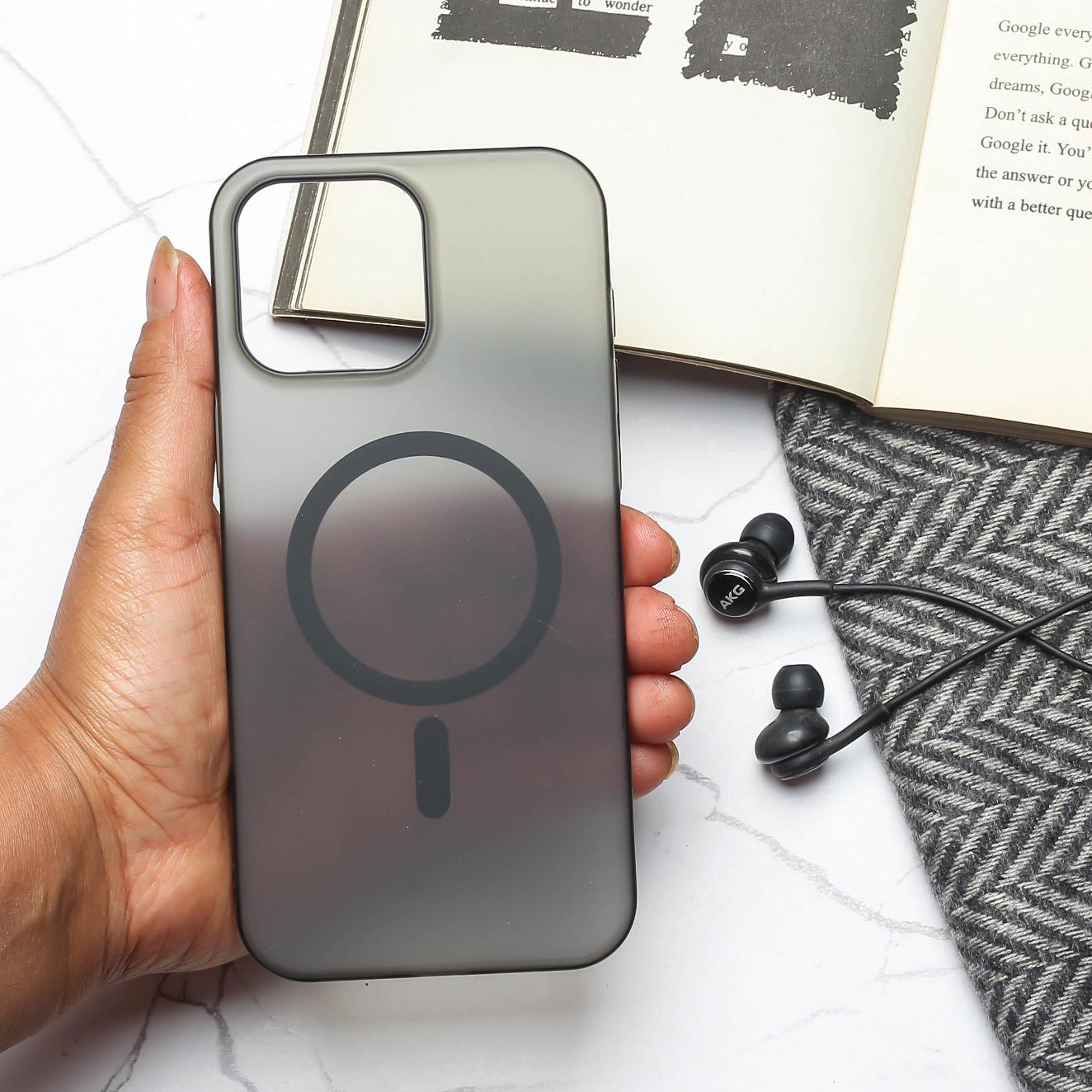 Black Paper Matte Magsafe Case for Apple Iphone 11 Pro