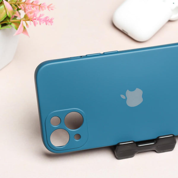 Cosmic Blue Original Camera Safe Silicone case for Apple iphone 15 Plus