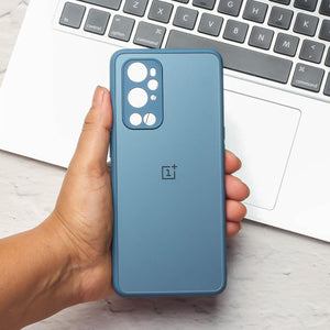 Blue Matte Fiber Silicone case for Oneplus 9rt