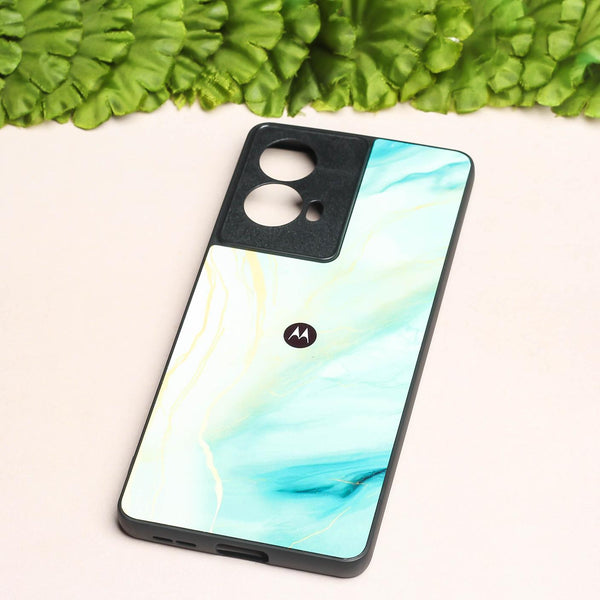 Green Luxe Marble metal back case for Moto G85