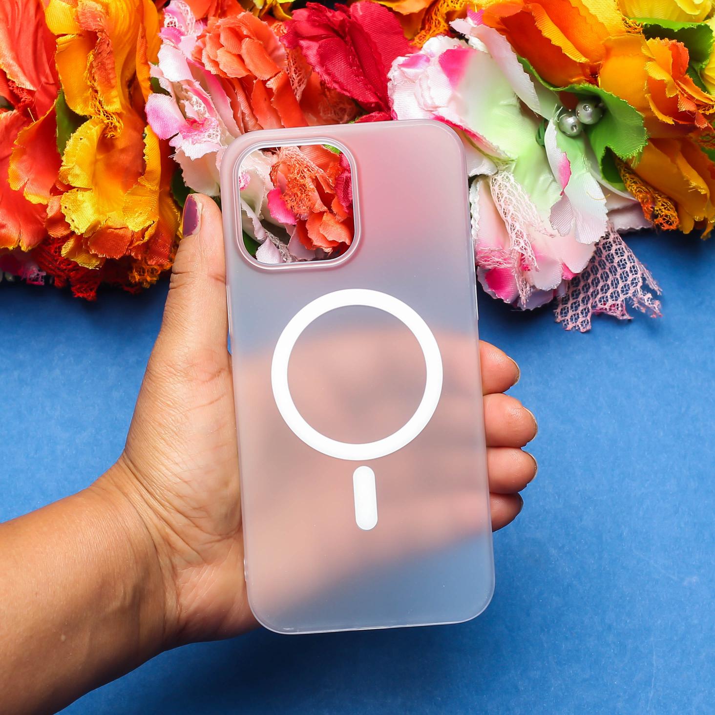 White Paper Matte Magsafe Case for Apple Iphone 14 Pro