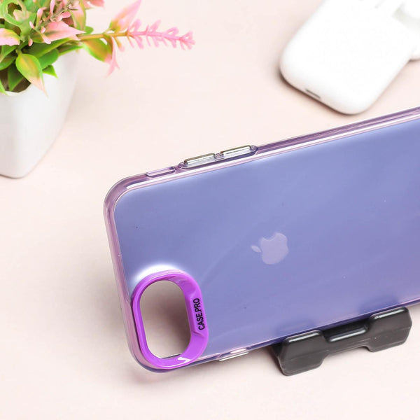 Purple Rgiem Slim Slicone Non-Yellowing Protective Case for Apple Iphone 8