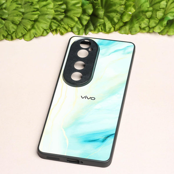 Green Luxe Marble metal back case for Vivo V40