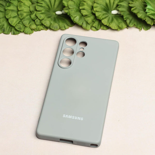 Light Grey Camera Original Silicone case for Samsung S25 Ultra