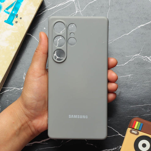Light Grey Camera Original Silicone case for Samsung S25 Ultra