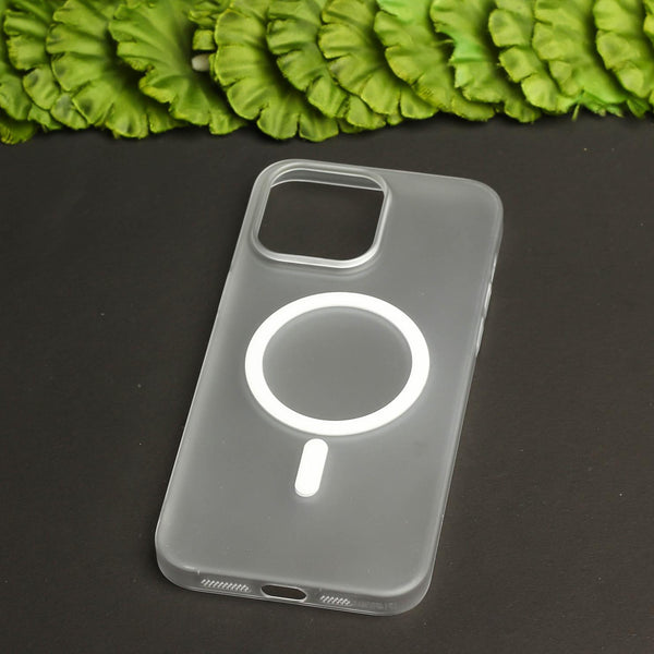 White Paper Matte Magsafe Case for Apple Iphone 16 Pro