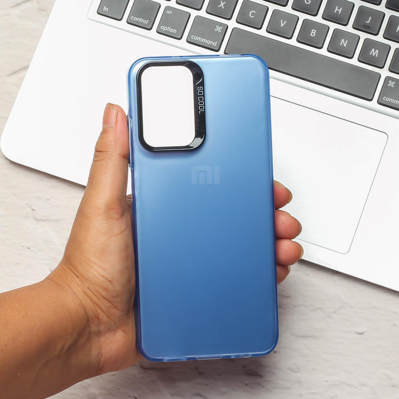 Blue Rgiem Slim Slicone Non-Yellowing Protective Case for Redmi Note 10