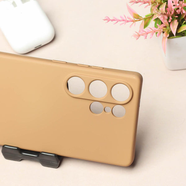 Brown Camera Original Silicone case for Samsung S25 Ultra