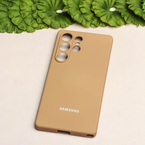 Brown Camera Original Silicone case for Samsung S25 Ultra