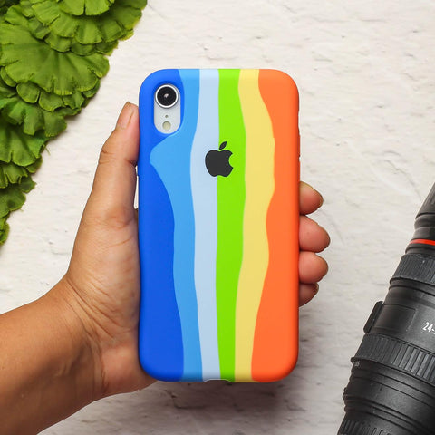 PATTERN 2 Rainbow Silicone Case for Apple iphone XR