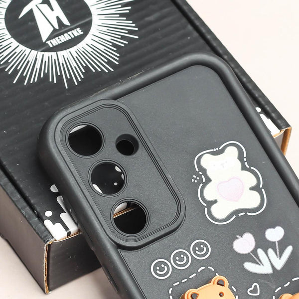 Black Nice Teddy Silicone case for Samsung A55