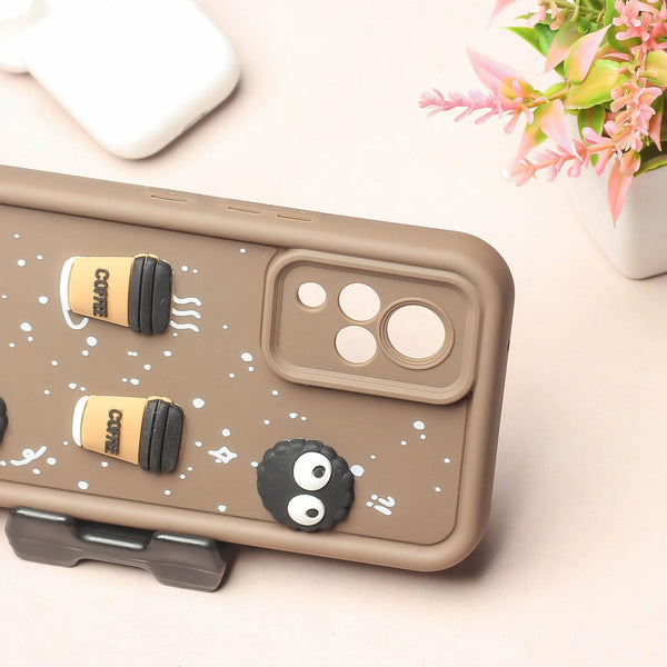 Brown COFFEE (ALWAYS HAPPY) Silicone case for Vivo V21