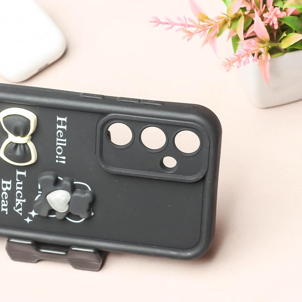 Black Lucky Bear Silicone case for Samsung A55