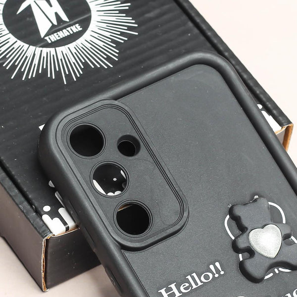 Black Lucky Bear Silicone case for Samsung A55