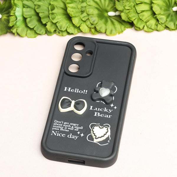 Black Lucky Bear Silicone case for Samsung A55
