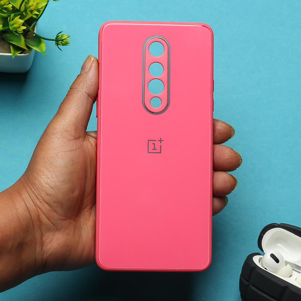 Dark Pink Camera Safe Mirror Case for Oneplus 8