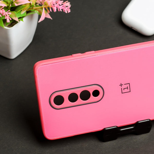 Dark Pink Camera Safe Mirror Case for Oneplus 8