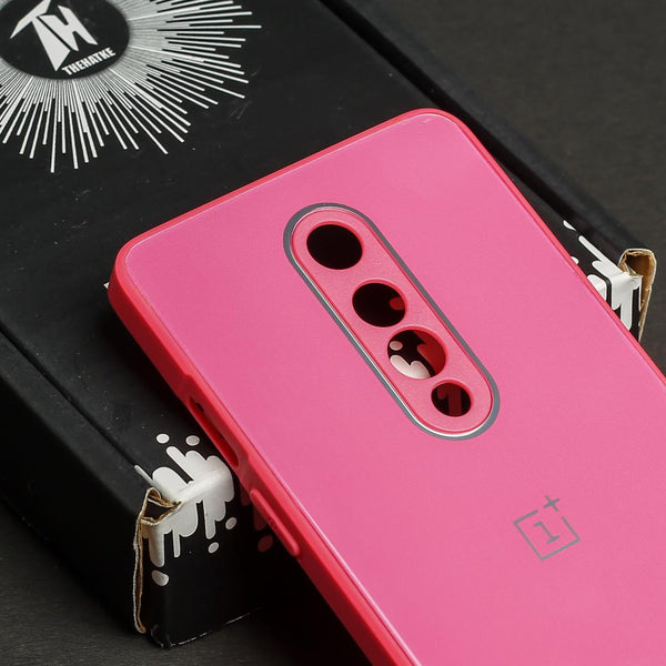 Dark Pink Camera Safe Mirror Case for Oneplus 8