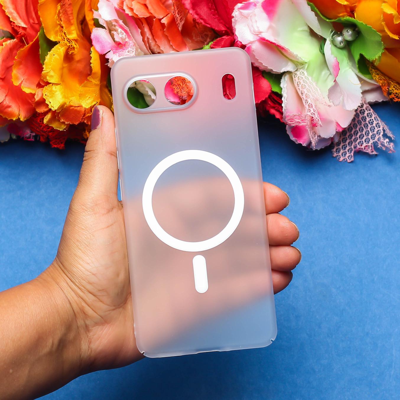 White Paper Matte Magsafe Case for Oneplus Nord 4