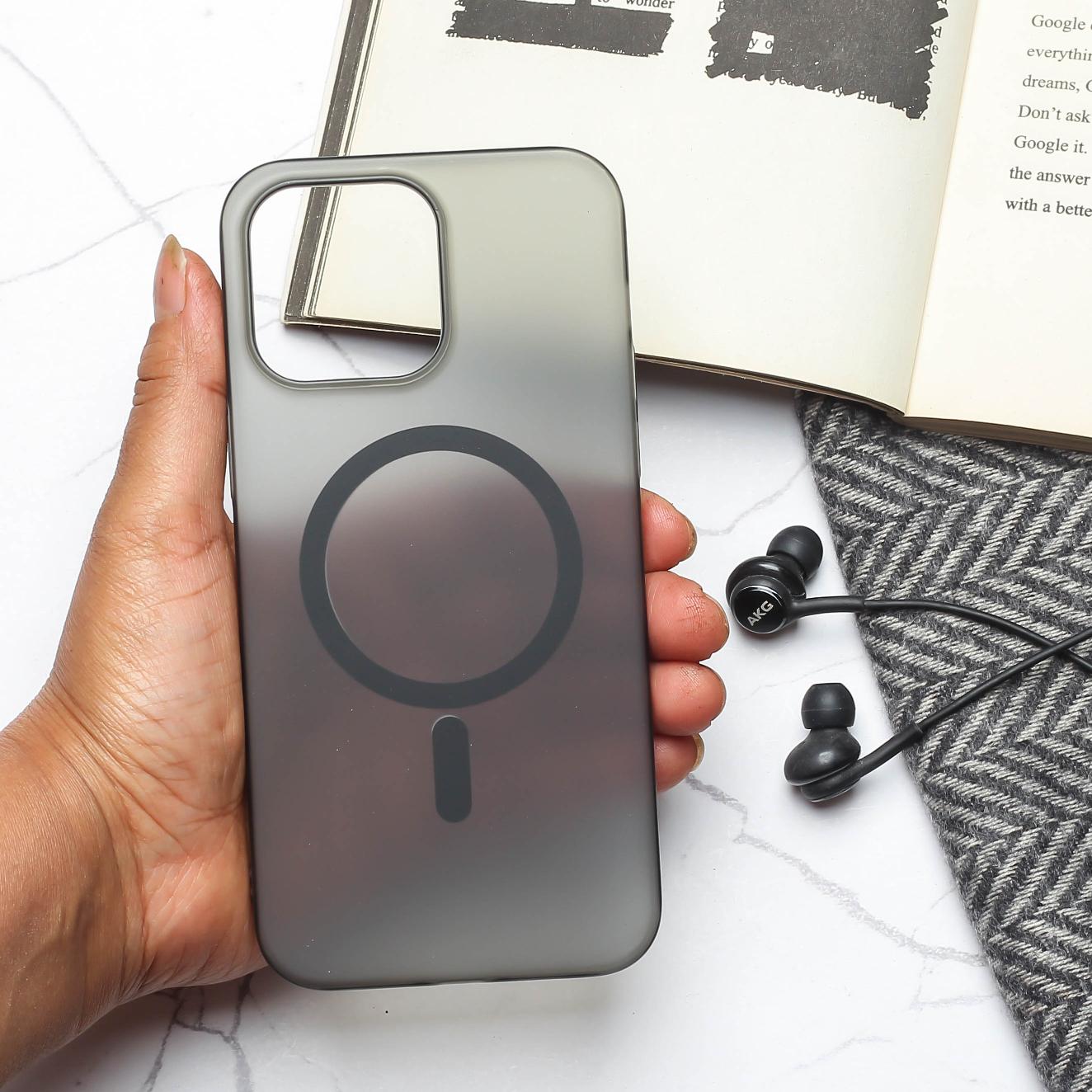 Black Paper Matte Magsafe Case for Apple Iphone 11