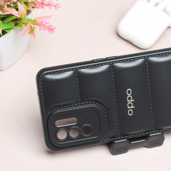 Black Puffon silicone case for Oppo F19 Pro Plus
