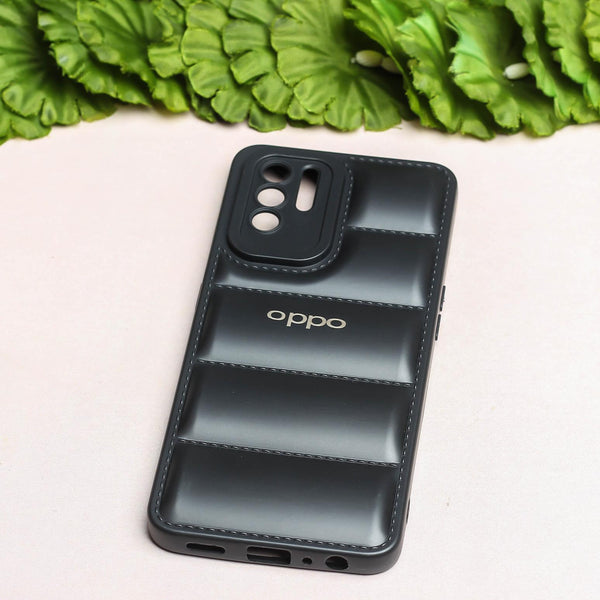 Black Puffon silicone case for Oppo F19 Pro Plus