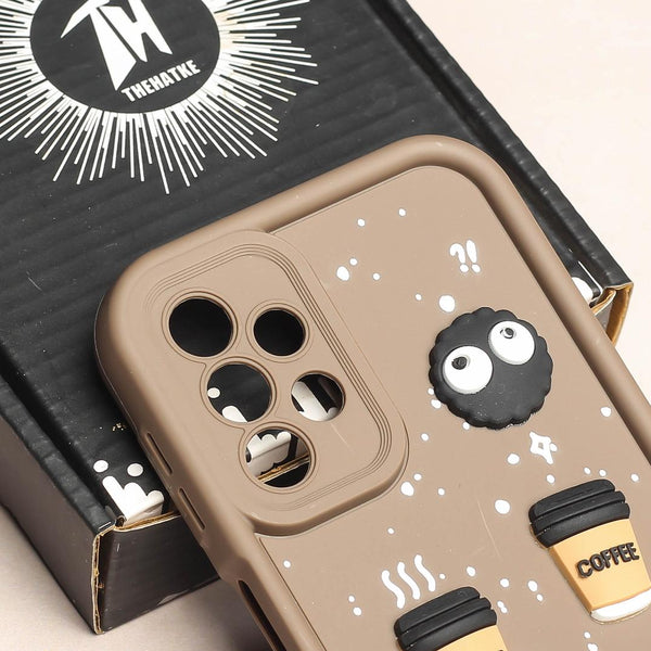 Brown COFFEE (ALWAYS HAPPY) Silicone case for Samsung A23