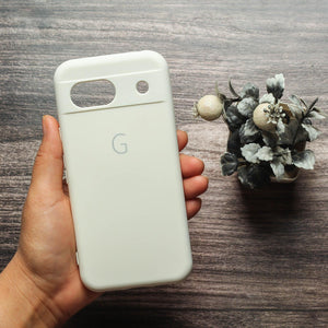 White Camera Original Silicone case for Google Pixel 8a