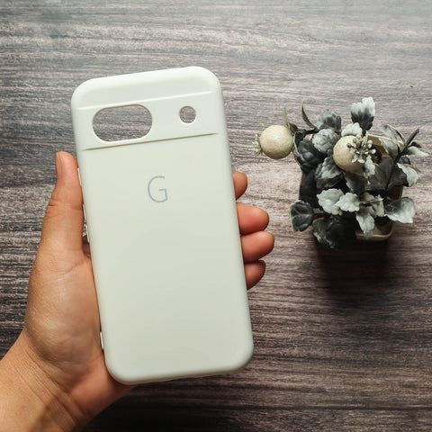 White Camera Original Silicone case for Google Pixel 8a