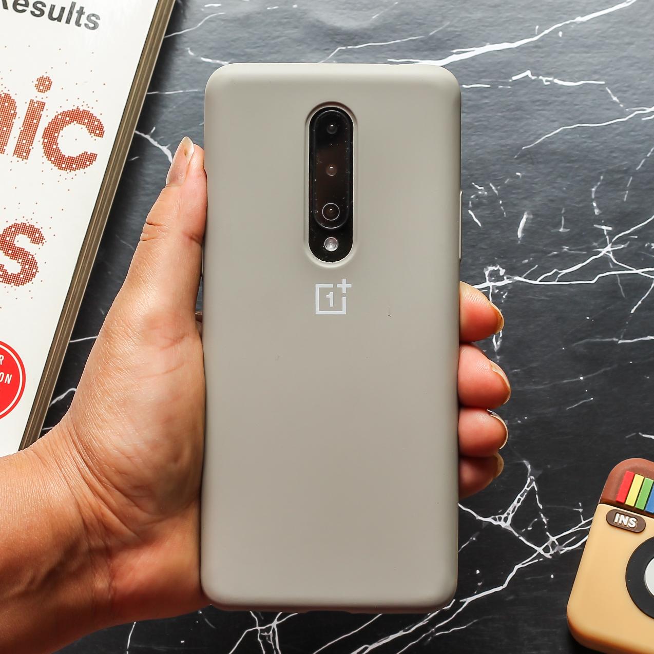 Light Brown Original Silicone Case for Oneplus 7 Pro