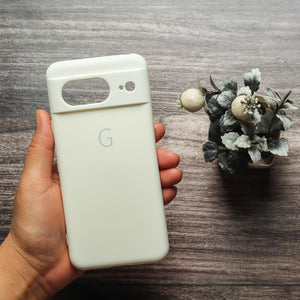 White Camera Original Silicone case for Google Pixel 8