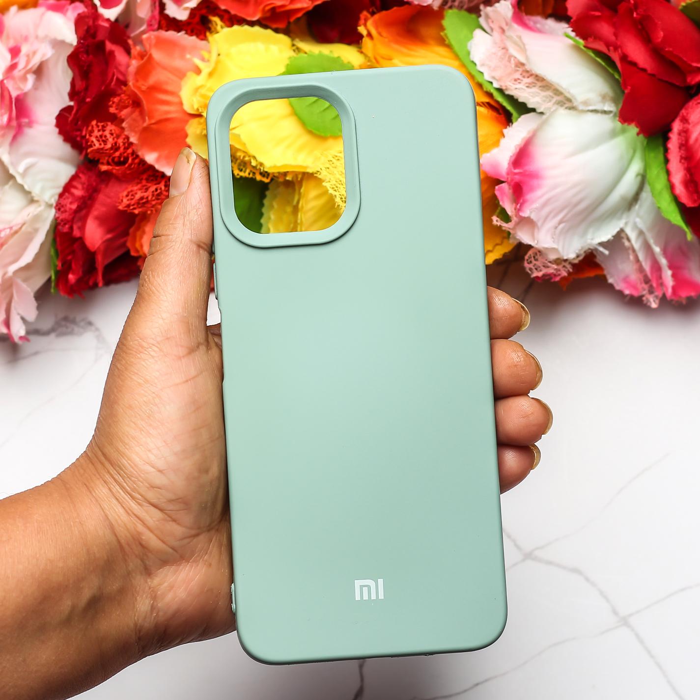 Light Green Original Silicone case for Redmi 12 5G