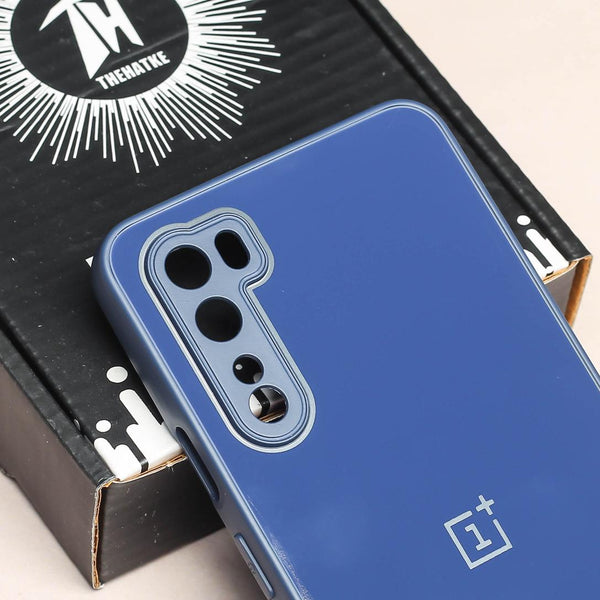 Dark Blue camera Safe mirror case for Oneplus Nord