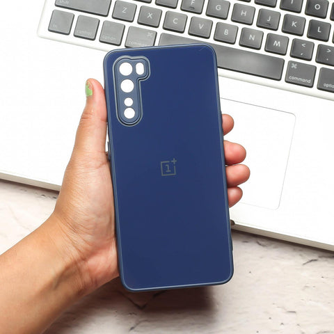 Dark Blue camera Safe mirror case for Oneplus Nord
