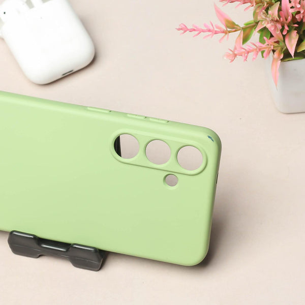 Light Green Camera Original Silicone case for Samsung S25 Plus
