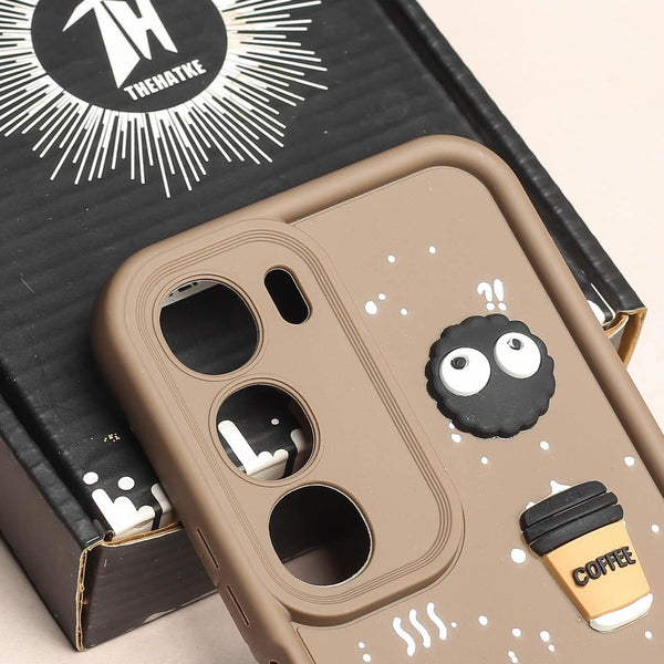 Brown COFFEE (ALWAYS HAPPY) Silicone case for Vivo Y29