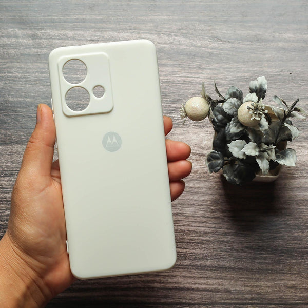 White Camera Original Silicone case for Motorola G84