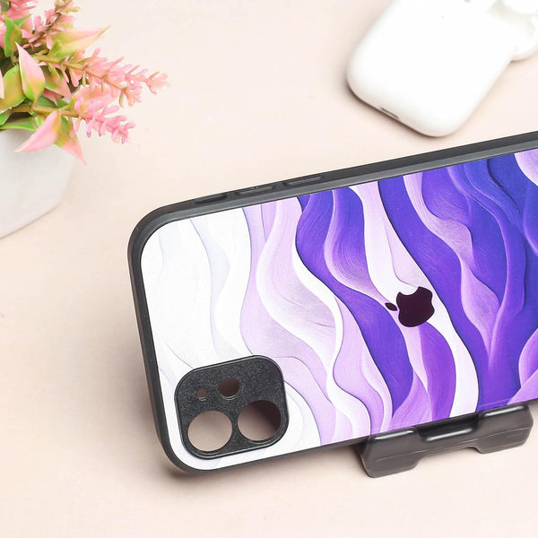 Purple Crest metal back case for Apple Iphone 12