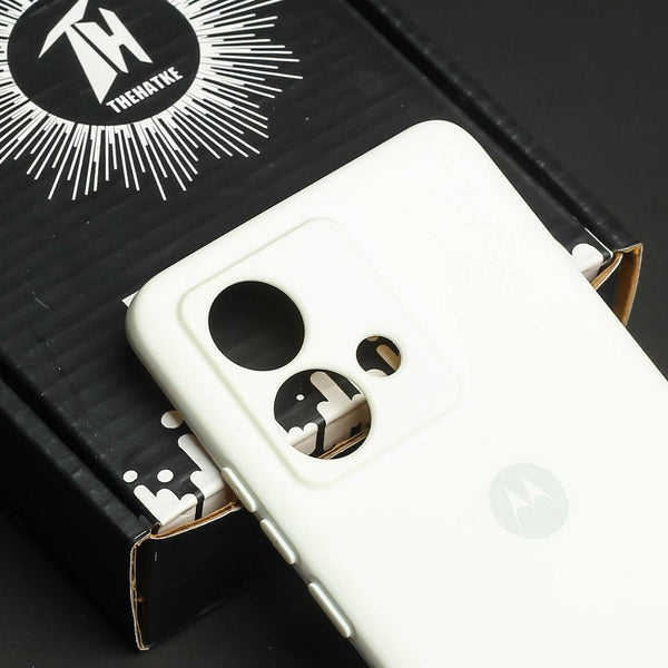 White Camera Original Silicone case for Motorola G84