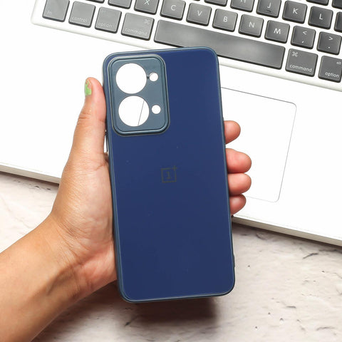 Dark Blue camera Safe mirror case for Oneplus Nord 2T