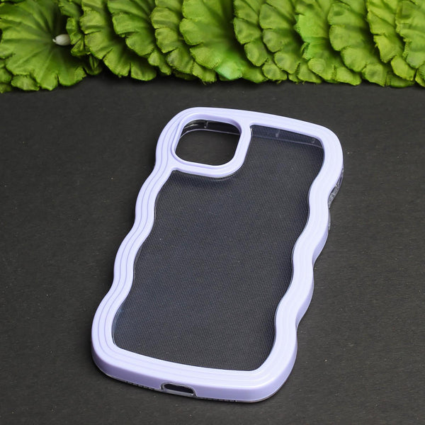 Purple Zig Zag Frame Silicon Case for Apple Iphone 11