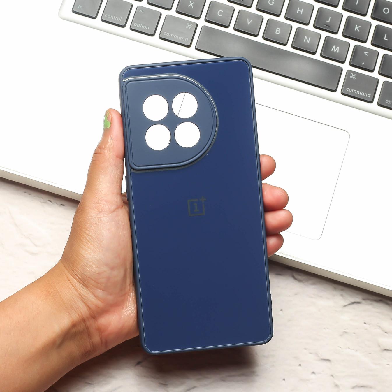 Dark Blue camera Safe mirror case for Oneplus 11R