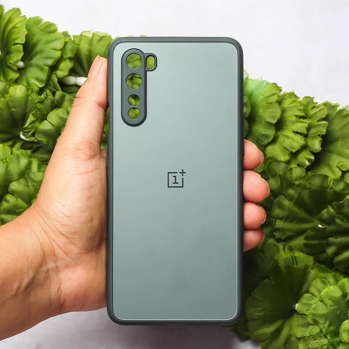 Grey Matte Fiber Silicone case for Oneplus Nord