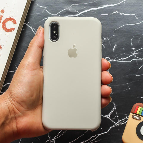 Cream Original Silicone case for Apple iphone Xs Max