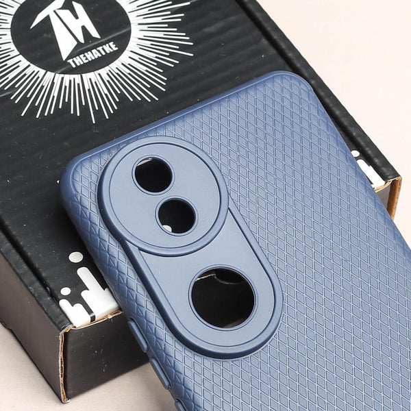 Dark Blue Line Wave Silicone Case for Vivo V50