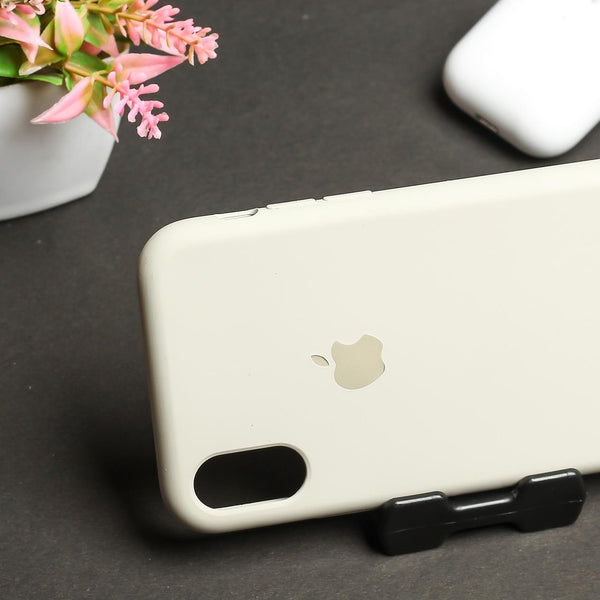 Cream Original Silicone case for Apple iphone Xs Max