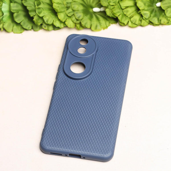 Dark Blue Line Wave Silicone Case for Vivo V50